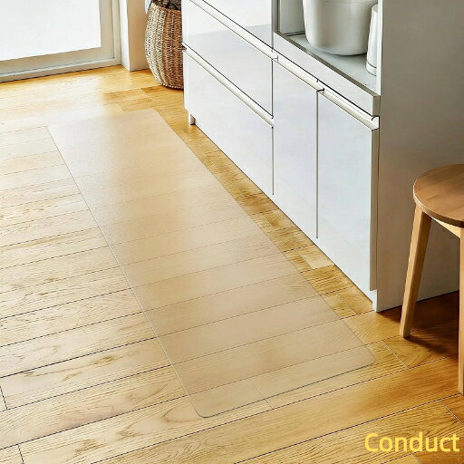 【送料無料】キッチンマット 透明 60×300cm クリアマット 1.5mm厚 拭ける PVCマット 床暖房対応 お手入れ簡単 台所マット ソフト エン【送料無料】キッチンマット 透明 60×300cm クリアマット 1.5mm厚 拭ける PVCマット 床暖房対応 お手入れ簡単 台所マット ソフト エン