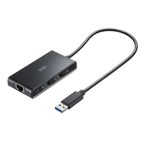 Rakuten - 【送料無料】サンワサプライ USBハブ付き 2.5ギガビットLANアダプタ（USB A接続） USB-3HLS8BK