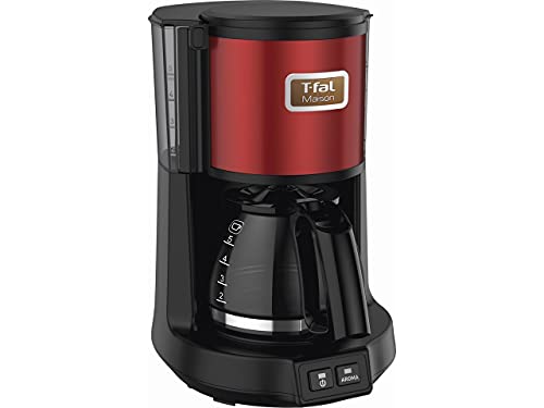 Rakuten - 【送料無料】ティファール コーヒーメーカー 0.6L/5杯用 選べる2つのモード ドリップ式 「コーヒーメーカー メゾン ワインレッド」 CM49