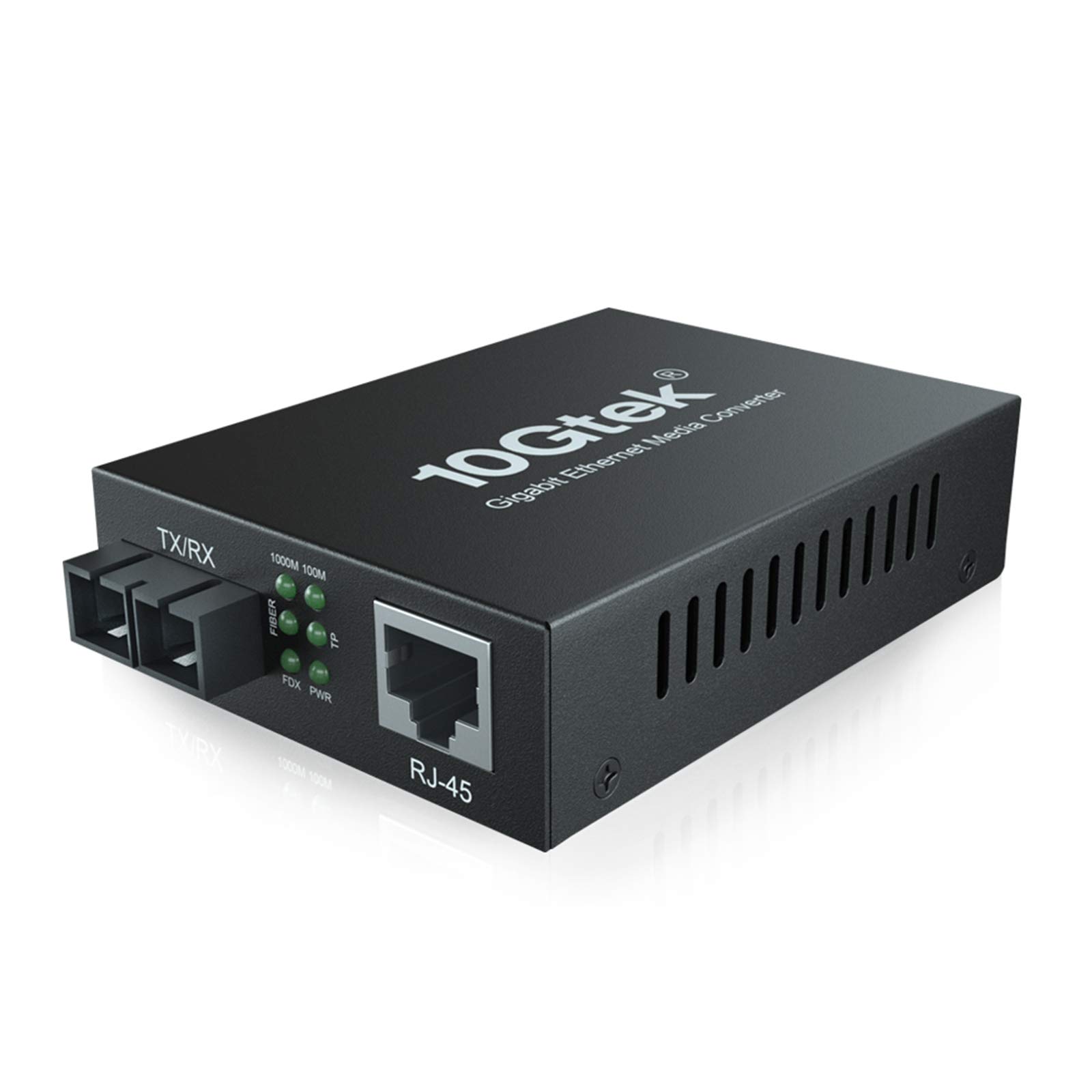 10Gtek ギガビット 光メディアコンバーター マルチモード デュアルSCファイバー 1.25Gb/s 10/100/1000Base-Tx銅線 to ファ