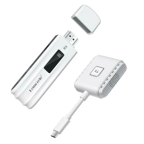 【送料無料】USB-C HDMI ワイヤレス 送受信機 セット Lemorele 小型 拡張モード 無線 8台増設可能 収納に便利 無線化 50m安定転送距離 1