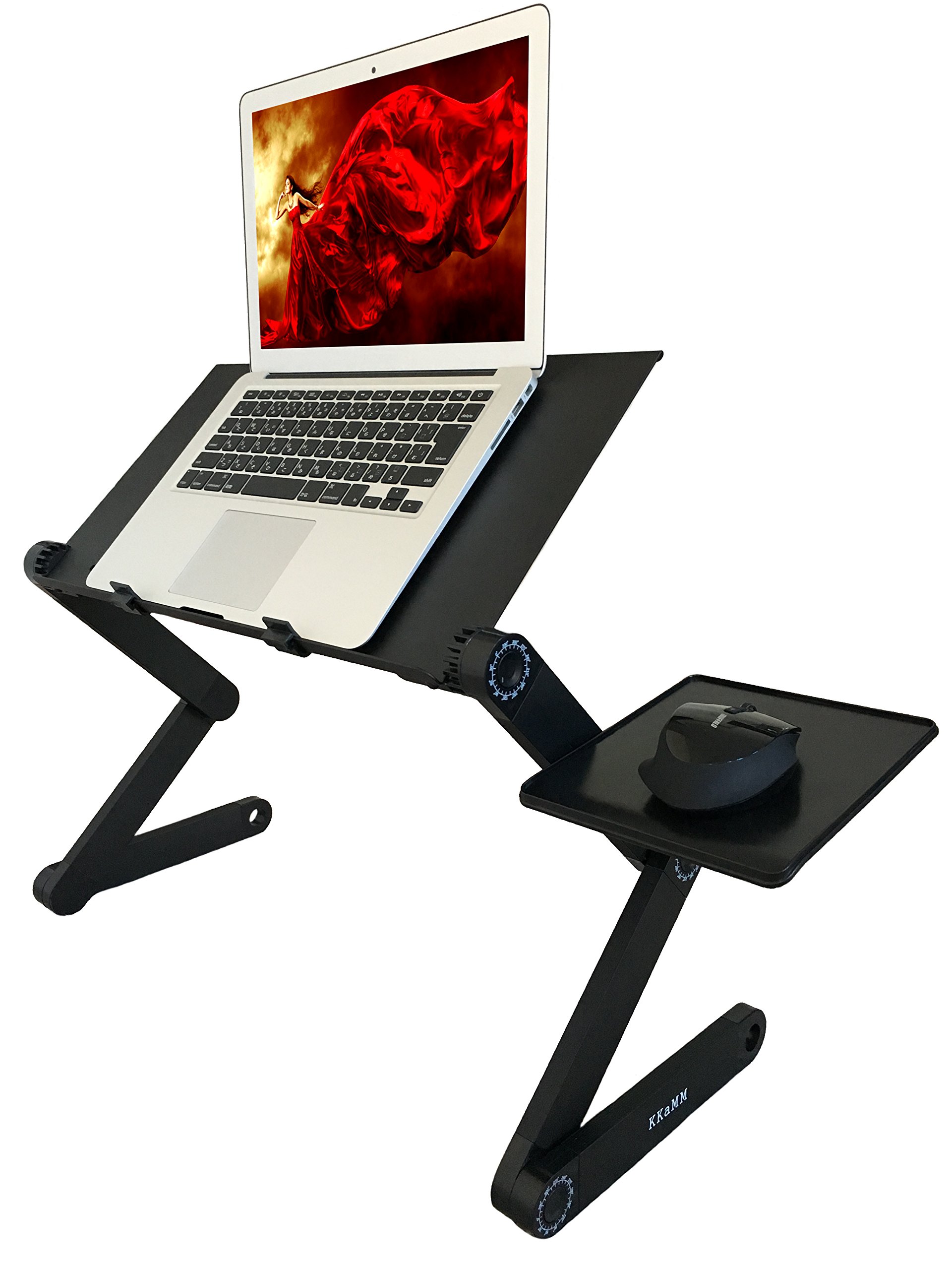 【送料無料】KKaMM ノートパソコンスタンド パソコンデスク PCスタンド 折りたたみ式 アルミ製 (48cm)