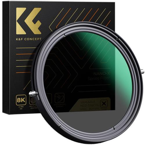 【送料無料】KF Concept 62mm 可変NDフィルターND2-ND32+CPLフィルター 1枚2役レン...