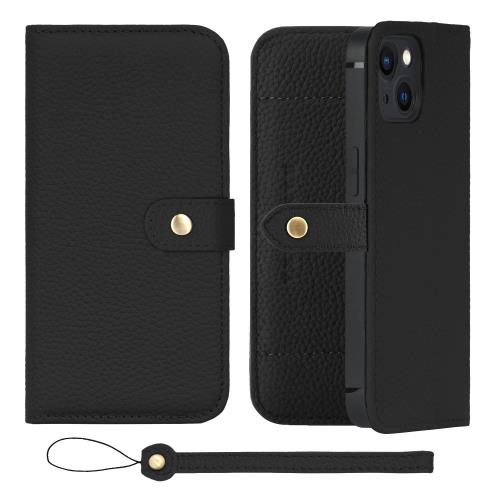 樂天商城 - 【送料無料】HANATORA iPhone14 ケース 手帳型 本革 スマホケース スマホ スタンド ストラップ 付き シュリンクカーフレザー ギフト ベ