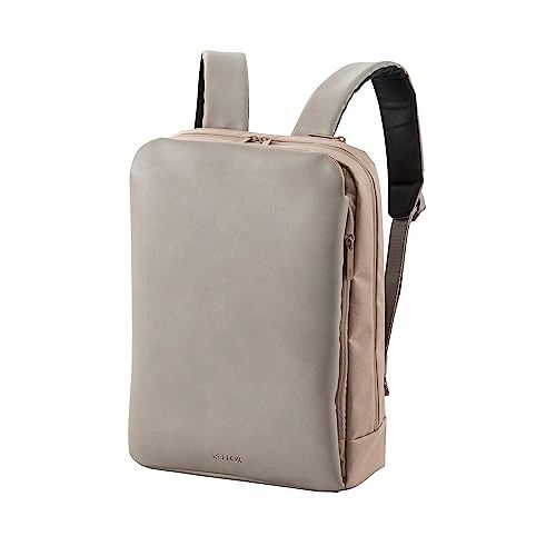 エレコム バックパック ビジネスバックパック REFLOK 2way 14インチ グレージュ BM-UMBP01GY