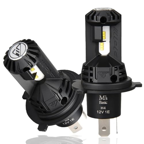 Rakuten - 【送料無料】M's Basic by IPF ヘッドライト フォグランプ LED 車用 H4 Hi Lo切替 4000lm 3200lm 6500K ホワイト 12V用 2本入 車検対応