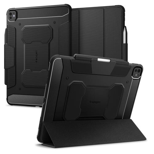 Rakuten - 【送料無料】Spigen iPad Pro 13 インチ (2024) ケース カバー 衝撃吸収 耐衝撃 スタンド 落下 衝撃 吸収 ラギッド?アーマープロ ACS070