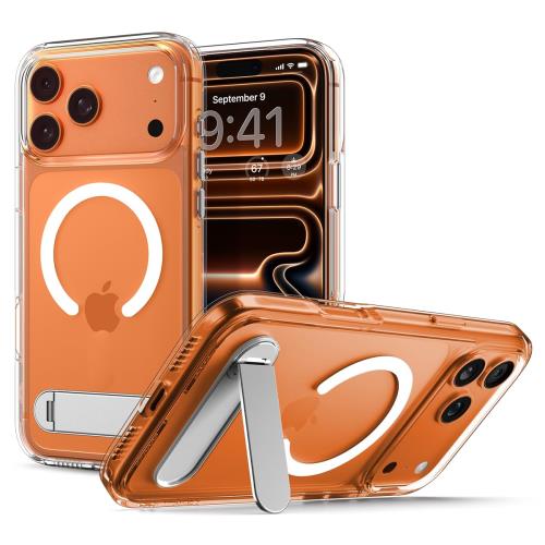 Rakuten - 【送料無料】Spigen 創業18年の技術力 iPhone 17 Pro Max ケース MagSafe対応 360°回転 スタンド付き マグネット搭載 クリア 透明 米軍
