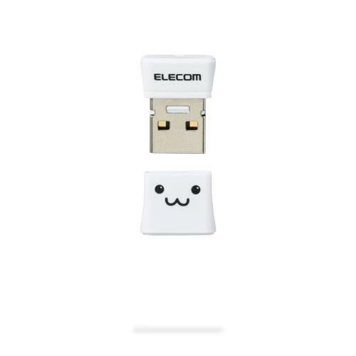 Rakuten - 【送料無料】エレコム USBメモリ USB2.0 小型 キャップ付 32GB ホワイトフェイス MF-SU2C32GWHF