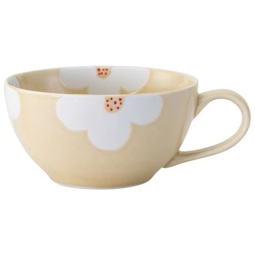 Rakuten - 【送料無料】波佐見焼 マグカップ 大きめ 容量約400ml ボタニカ 羊色 電子レンジ可 食洗器対応 25375