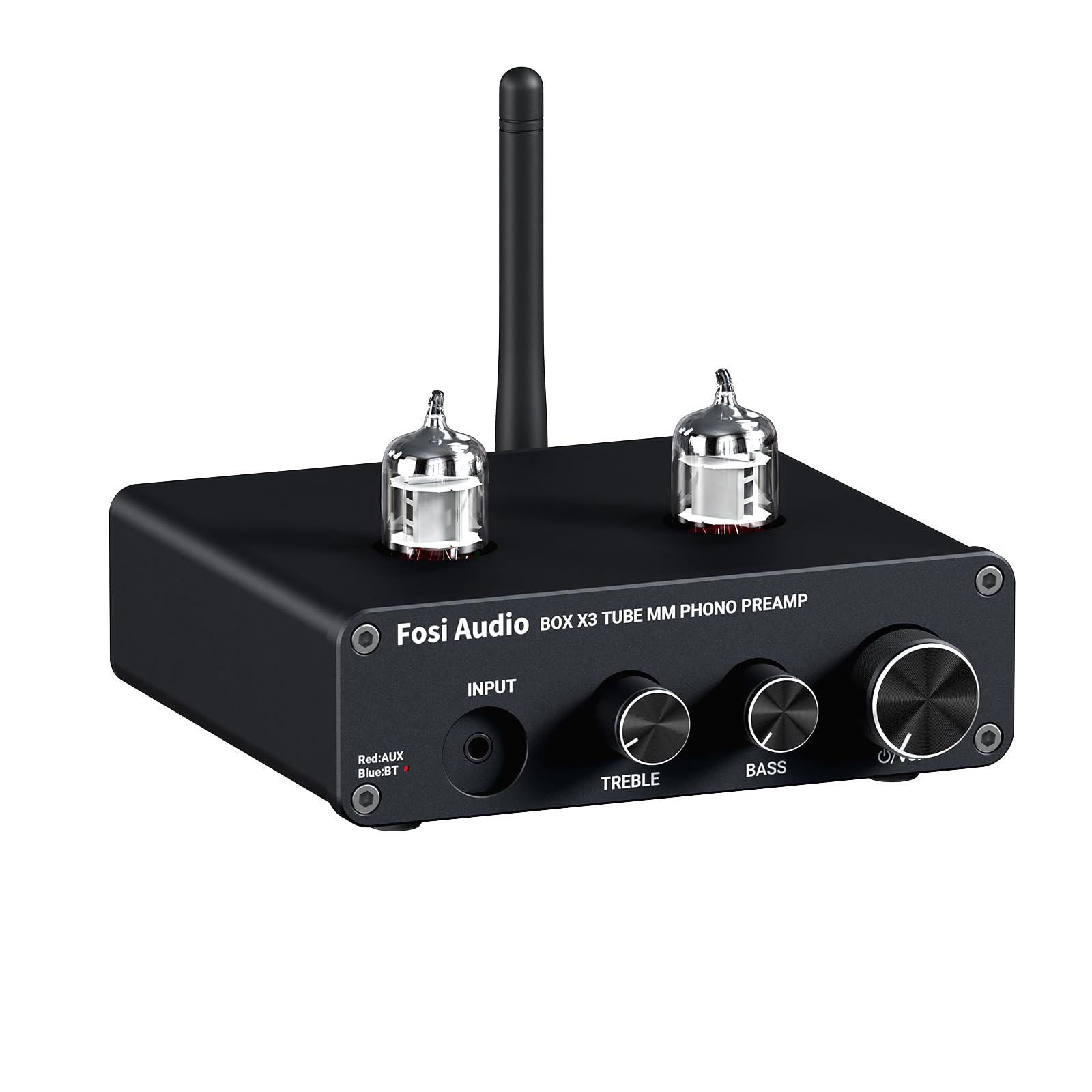 Fosi Audio BOX X3 フォノ 6J1真空管プリアンプ MMフォノグラフ用ターンテーブルプリアンプ Bluetooth 5.0 ミニ ステレオ H