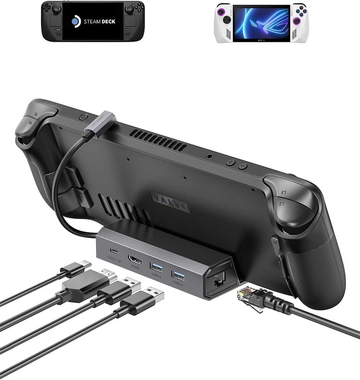 JSAUX アップグレード版 5-in-1ドッキングステーション 4K@120Hz Steam Deck/ROG Ally X/Legion Go/MSI Claw対応 HDMI 2.1?