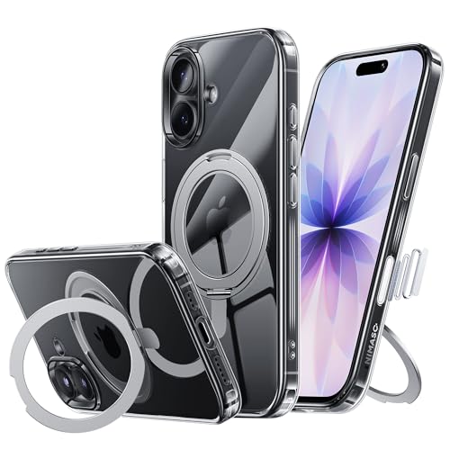Rakuten - NIMASO iPhone 17 用 ケース 縦横両対応 360°回転スタンド いphone 17 対応 カバー MagSafe対応 携帯スマホケース リング付き 耐圧設計