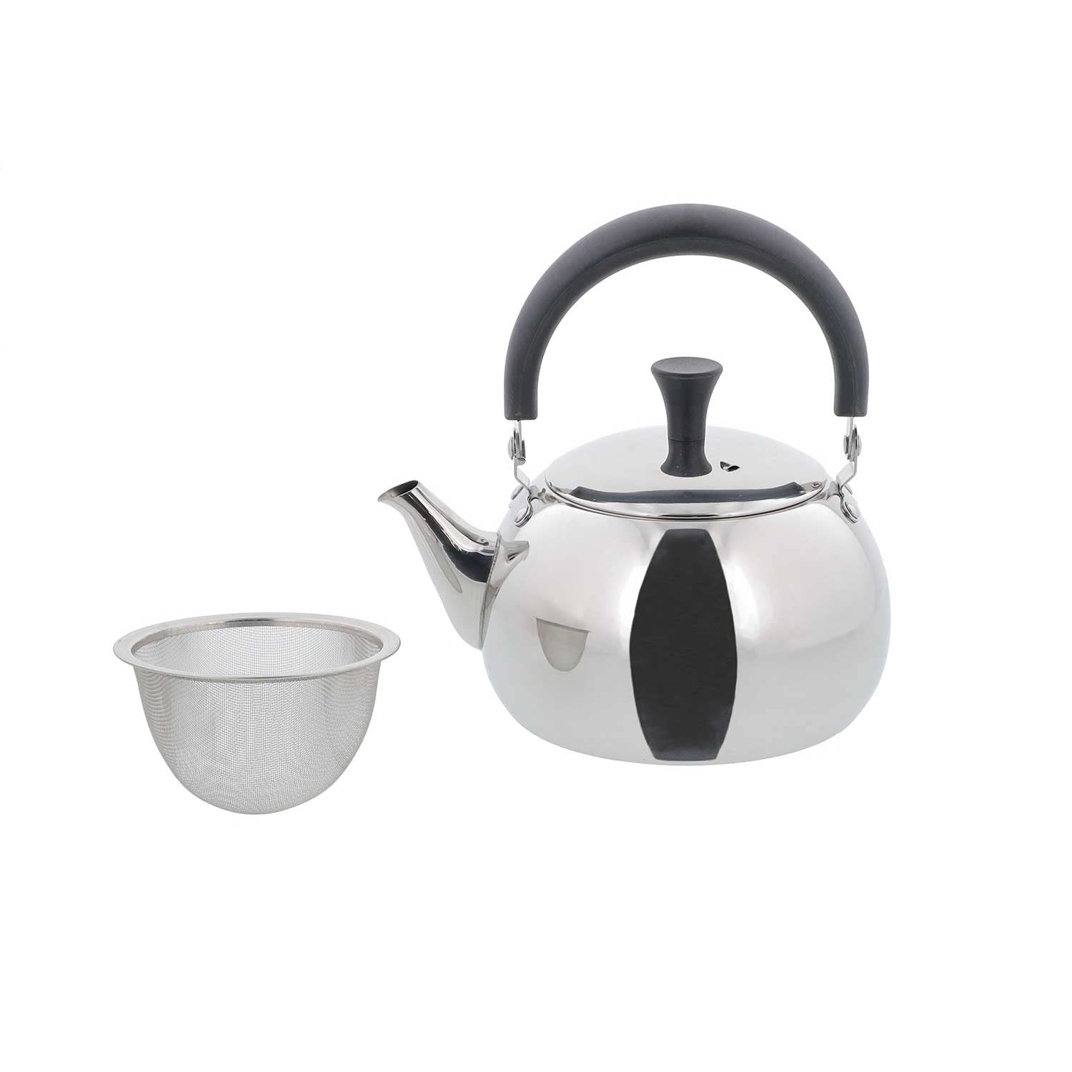 Rakuten - 【送料無料】ベストコ ティーポット 急須 ステンレス製 茶こし付き トップハンドル 1.0L 大容量 ミラー仕上げ NQ-0024 ルテ