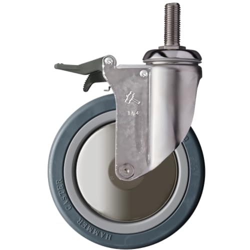 ハンマーキャスター(Hammer Caster) SUS ねじ込み SP付 ゴムB車 150mm 915SMA-RB150