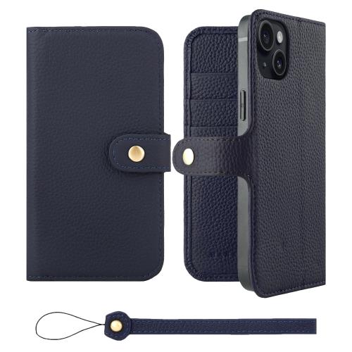 Rakuten - 【送料無料】HANATORA iPhone15Plus ケース 手帳型 本革 スマホケース スマホ スタンド ストラップ 付き シュリンクカーフレザー ギフト
