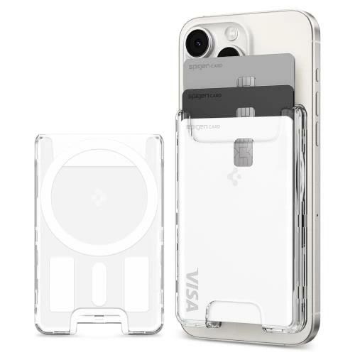 Rakuten - 【送料無料】[Spigen] MagSafe対応 カードケース 最大 3 枚 滑り止めグリップ iPhone 15, iPhone 14, iPhone 13, iPhone 12 対応 マグネ