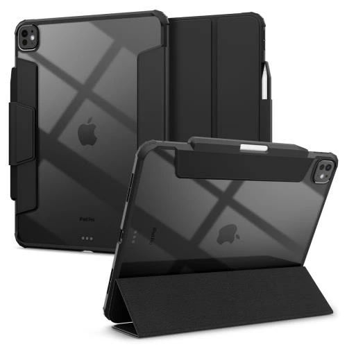 【送料無料】Spigen iPad Pro 13 インチ (2024) ケース カバー 背面 クリア 透明 Apple Pencil 対応 米軍MIL資格 スリム スタンド 耐衝