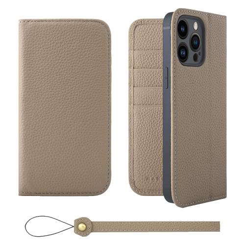 Rakuten - 【送料無料】HANATORA iPhone14ProMax ケース 手帳型 本革 スマホケース スマホ スタンド ストラップ 付き シュリンクカーフレザー ギフ