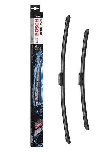 Rakuten - 【送料無料】BOSCH(ボッシュ) 輸入車用 フラットワイパーブレード エアロツイン車種専用 600/475mm A979S