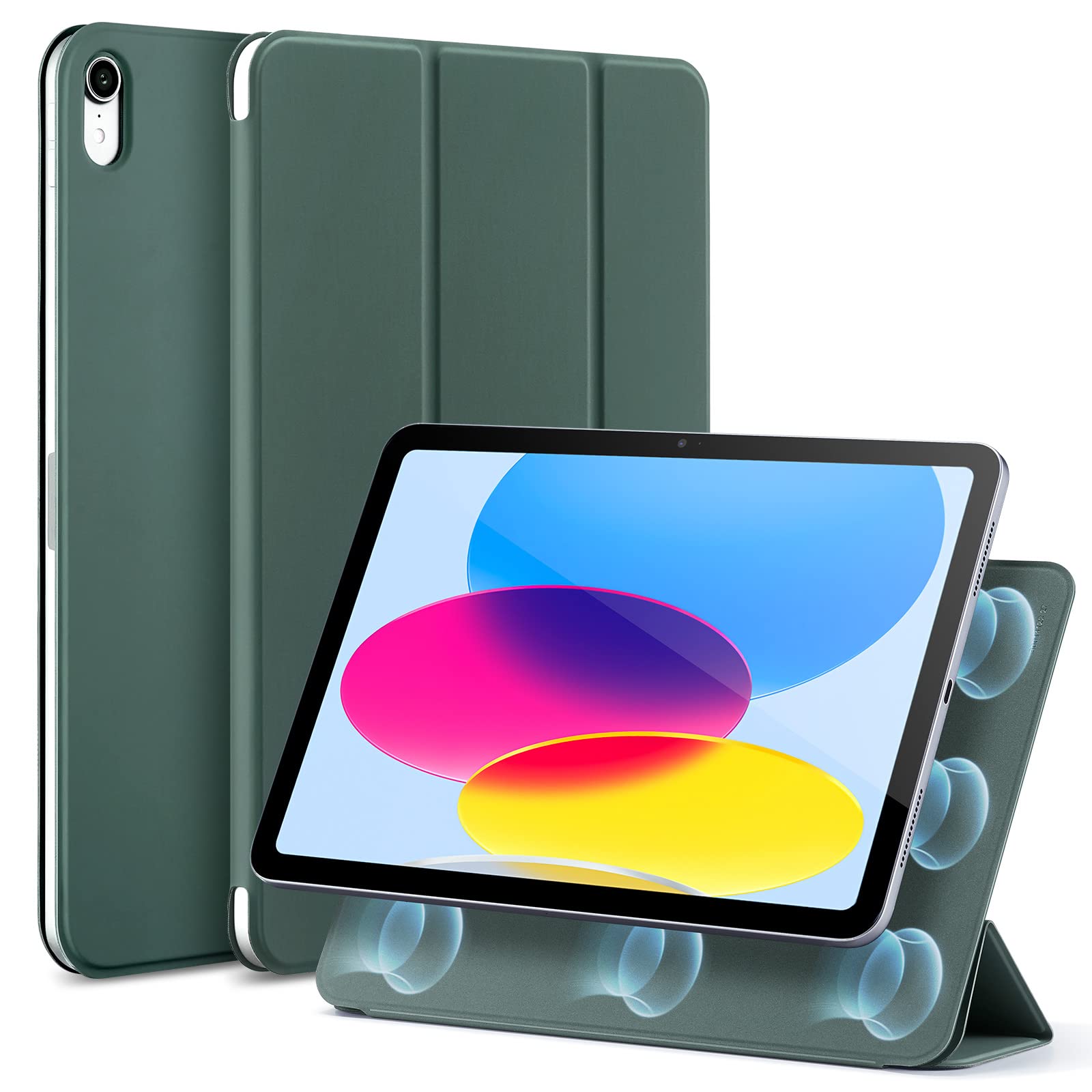 Rakuten - 【送料無料】ESR iPad 第10世代 ケース (2022)対応 10.9インチ マグネットケース 便利な磁気吸着 2WAY三つ折りスタンド 軽量保護 オート