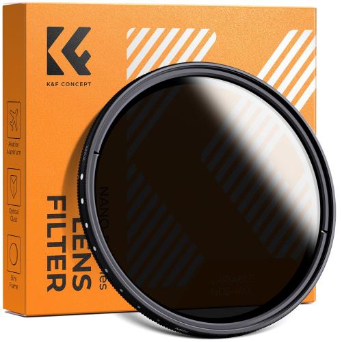 Rakuten - 【送料無料】KF CONCEPT 52mm 可変NDフィルター ND2-ND400 減光フィルター 超薄型 カメラ用フィルター+超極細繊維布（52mm ND Filter）