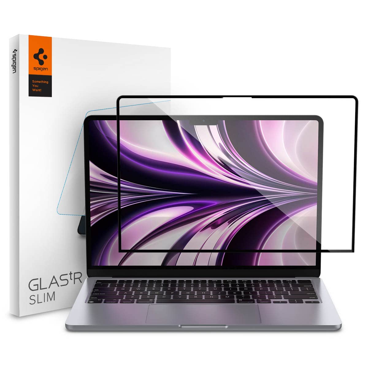 Rakuten - 【送料無料】Spigen 全面保護 ガラスフィルム MacBook Air M2 チップ 13.6インチ (2022) 用 フルカバー MacBook air m2 13.6インチ (202