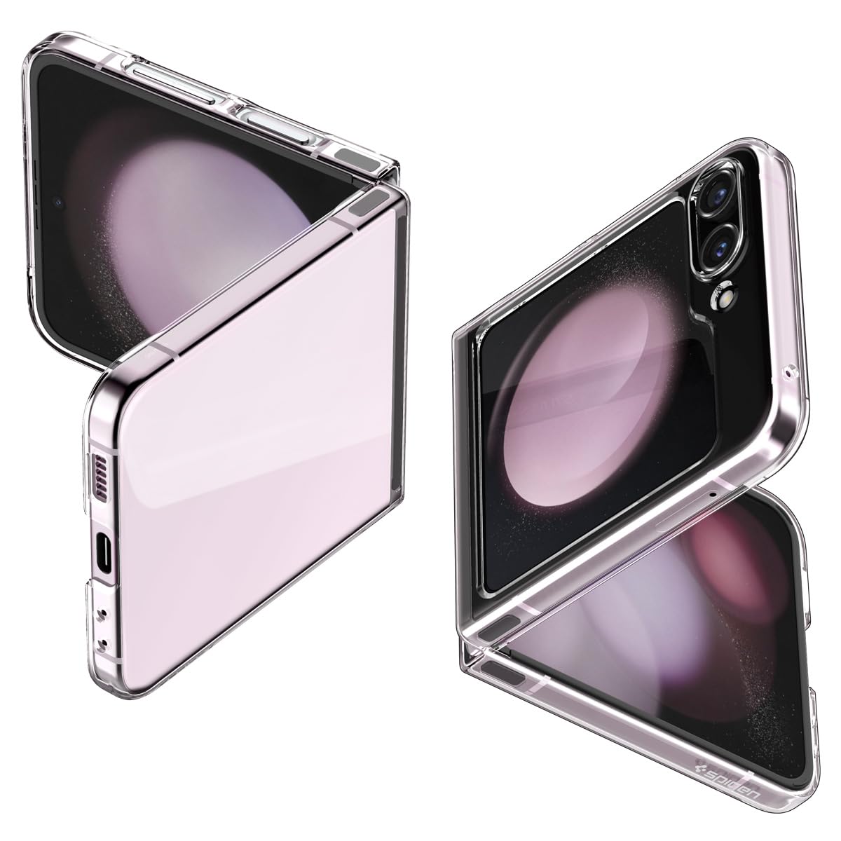 Rakuten - 【送料無料】Spigen Galaxy Flip5 ケース クリア [ SC-54D|SCG23 ] 超軽量 超薄型 黄ばみ無し レンズ保護 [ 厚さ 0.8mm ] 重さ19g パ