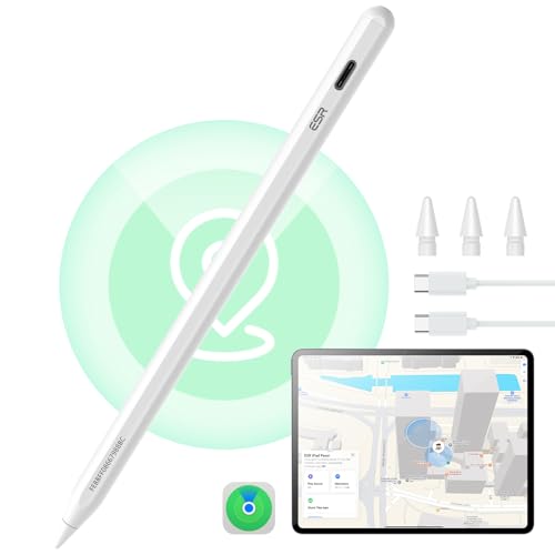 Rakuten - 【送料無料】ESR ipad ペン 用 Find My「探す」機能付きスタイラス 2025-2018, iPad Pro 13/12.9/11-M4 iPad Air 5/4/13/11-M2, iPad 11