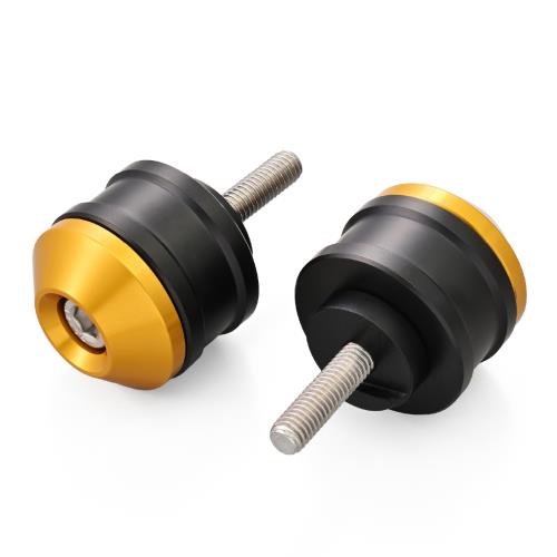 Rakuten - 【送料無料】デイトナ(Daytona) バーエンド バイク ヤマハ(M6)用 ミドルウェイト アルミビレット ハイディッシュ ゴールド 49234