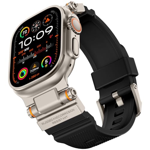 Rakuten - 【送料無料】HITZEE Ultra 2/1 Strap Compatible with Apple Watch 49mm/46mm/45mm/44mm/42mm, Rugged Silicone Sport Replacement Stra