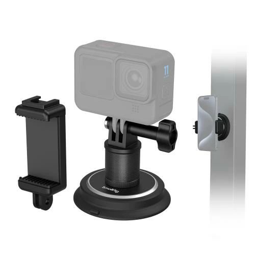 Rakuten - 【送料無料】SmallRig アクションカメラ用取り付けマウント マグネット式 2-in-1 Gopro対応 Insta360対応 スマートフォン対応 車載用ス