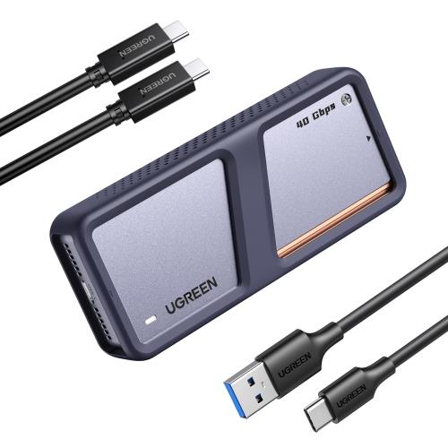 Rakuten - 【送料無料】UGREEN M.2 SSD 外付けケース USB4 40Gbps M.2 SSD ケース NVME/Pcie ケース Thunderbolt 3/4 PCIe 4.0x4対応 アルミ制 m.2