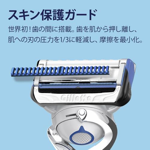 Conductドライバー 楽天市場店の【送料無料】ジレット カミソリ 髭剃り ひげそり 深剃り 本体 替刃 16個 スキンガード｜アングル2