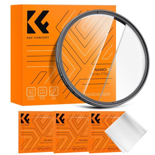 Rakuten - 【送料無料】KF Concept 58mm 中央分割屈折フィルター 光学ガラス ぼかし効果 特殊効果フィルター 3枚クリーニングクロス付き（NANO-B