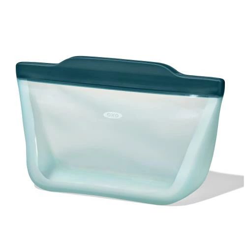 Rakuten - 【送料無料】OXO オクソー シリコン スタンド バッグ M 食品保存 繰り返し 使える 電子レンジ 食洗機 対応 23×14cm ラグーン