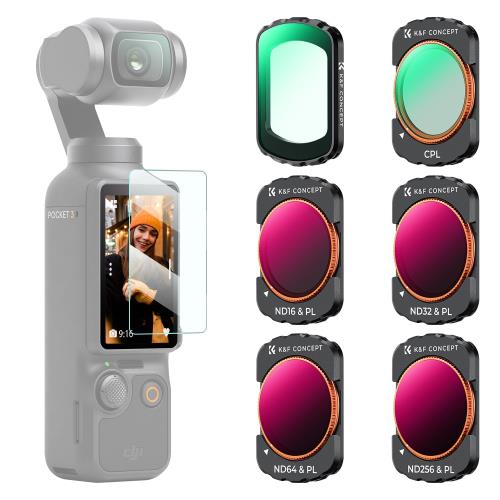 Rakuten - 【送料無料】KF Concept DJI OSMO Pocket 3用磁気式フィルター UV+CPL+ND16/PL+ND32/PL+ND64/PL+ND256/PL コントラスト強調 反射除去 減