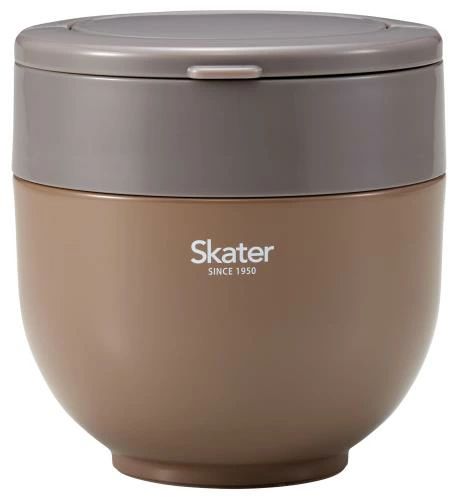 Rakuten - 【送料無料】スケーター(Skater) 保温 保冷 丼ぶり ランチジャー 800ml 折りたたみハンドル付 抗菌 ナッツブラウン LDNO8AG