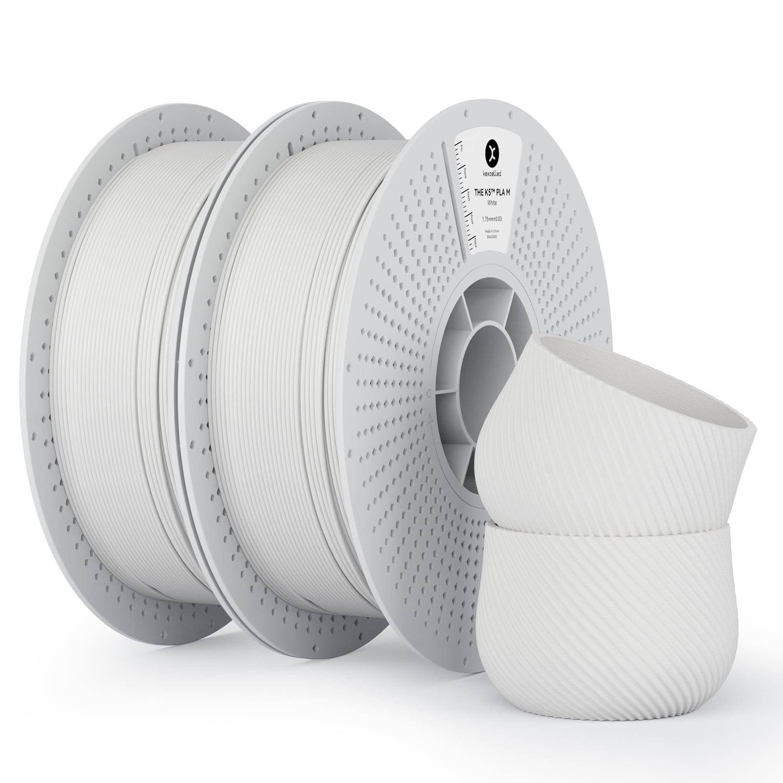 Kexcelled マット PLA つや消しの質感 紙ボビン 1KG×2巻セット 3Dプリンターフィラメント素材 1.75mm 3Dプリンター スプー