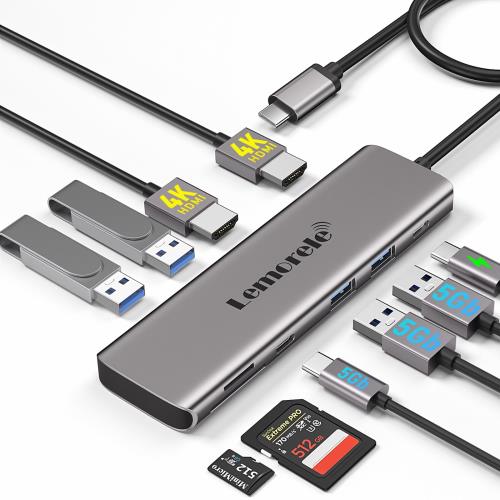 【送料無料】ドッキングステーション hdmi 2つ 3画面 USB C ハブデュアル HDMI 拡張 Type C Dock 10-in-1 4K HDMI 2ポート 拡張 リプル