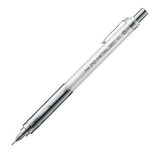 Rakuten - 【送料無料】ぺんてる シャープペン PG-METAL350 ピージーメタル 0.5mm クリアホワイト 10本 PG315-TW