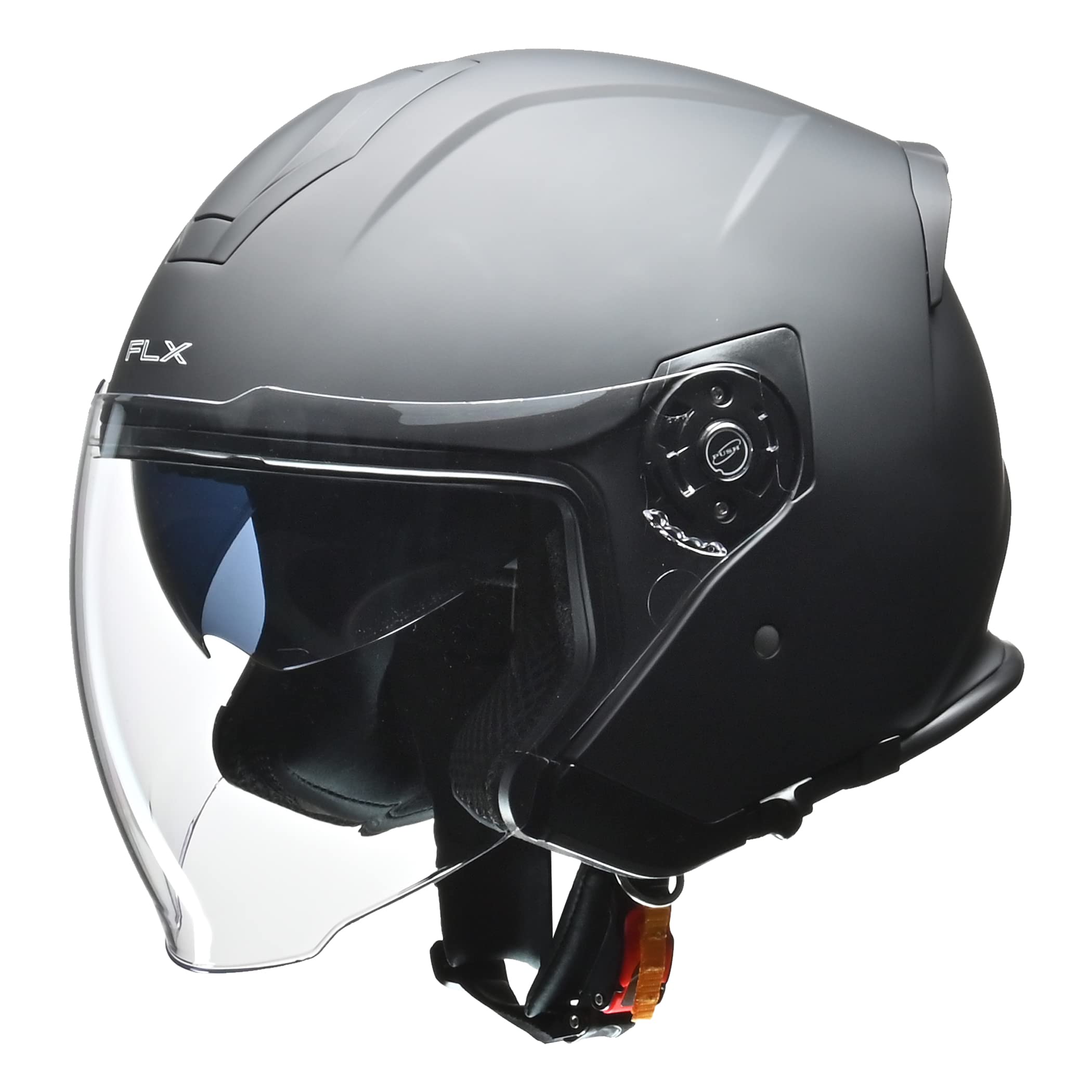 樂天商城 - 【送料無料】リード工業(LEAD) バイク用 インナーシールド付き ジェットヘルメット FLX マットブラック LLサイズ (61-62cm未満)