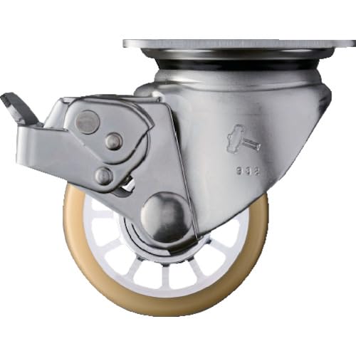 ハンマーキャスター(Hammer Caster) SUS 低床式 重荷重用 自在 SP付 ウレタンB車 75mm 545S0S-BAU75