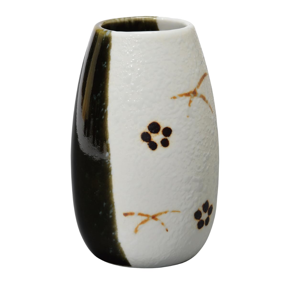 Rakuten - 【送料無料】仏具 花瓶 花立 仏壇 用 花立て かびん ミニ サイズ 花筒 モダン で おしゃれ な 仏具小物 みかわち焼 古都 緑釉 梅 国産