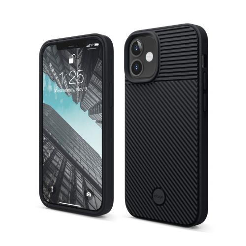 製品仕様… ◆ 対応機種 ： Apple iPhone 12 mini ( アイフォン12 ミニ 5.4インチ 2020年モデル ) ◆ 内容物 ： ケース × 1個 ◆ サイズ ： 約 13.6cm × 7cm × 1.3cm ◆ 重量 ： 約 28g ◆ 素材 ： TPU（熱可逆ポリウレタン） ◆ 型番 ： EL_ILSCSTPCI_BK 製品特徴… ◆ スマホリング装着 ： 非対応 ◆ ストラップホール ： なし ◆ Qi ワイヤレス充電 ： 対応(機器によって非対応の場合あり) ◆ 装着時の本体色 ： 見えない ◆ カード収納 ： なし ◆ 衝撃保護性能 ： 高 ◆ ガラスフィルム互換性 ： メーカーによって一部非対応 耐衝撃ケース… 衝撃吸収力の高いTPU素材を使用した、落下衝撃にも強いシンプルなケースです。ケース背面にはストライプ柄のデザインが施されております。 デバイスそのままのプッシュ感… ボタン部分を覆う素材には小さな切込みを入れ、ボタンの押し心地を限りなく本体そのままに近づけております。 液晶画面・背面カメラを保護… ケース正面は液晶面よりわずかに高く設計されており、デスク等に置いても画面が直接触れることがなく、液晶へのすり傷等を防止します。背面カメラも直接触れることがないように設計されております。製品仕様… ◆ 対応機種 ： Apple iPhone 12 mini ( アイフォン12 ミニ 5.4インチ 2020年モデル ) ◆ 内容物 ： ケース × 1個 ◆ サイズ ： 約 13.6cm × 7cm × 1.3cm ◆ 重量 ： 約 28g ◆ 素材 ： TPU（熱可逆ポリウレタン） ◆ 型番 ： EL_ILSCSTPCI_BK 製品特徴… ◆ スマホリング装着 ： 非対応 ◆ ストラップホール ： なし ◆ Qi ワイヤレス充電 ： 対応(機器によって非対応の場合あり) ◆ 装着時の本体色 ： 見えない ◆ カード収納 ： なし ◆ 衝撃保護性能 ： 高 ◆ ガラスフィルム互換性 ： メーカーによって一部非対応 耐衝撃ケース… 衝撃吸収力の高いTPU素材を使用した、落下衝撃にも強いシンプルなケースです。ケース背面にはストライプ柄のデザインが施されております。 デバイスそのままのプッシュ感… ボタン部分を覆う素材には小さな切込みを入れ、ボタンの押し心地を限りなく本体そのままに近づけております。 液晶画面・背面カメラを保護… ケース正面は液晶面よりわずかに高く設計されており、デスク等に置いても画面が直接触れることがなく、液晶へのすり傷等を防止します。背面カメラも直接触れることがないように設計されております。