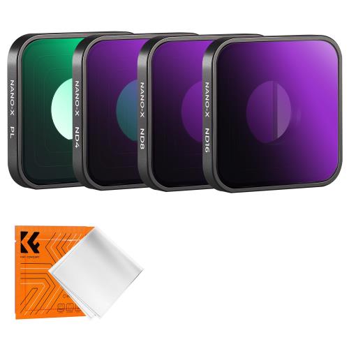 Rakuten - 【送料無料】KF Concept Go Pro 4K用フィルターセット(PL+ND4+ND8+ND16) NDフィルター 減光フィルター PLフィルター 偏光フィルター レ