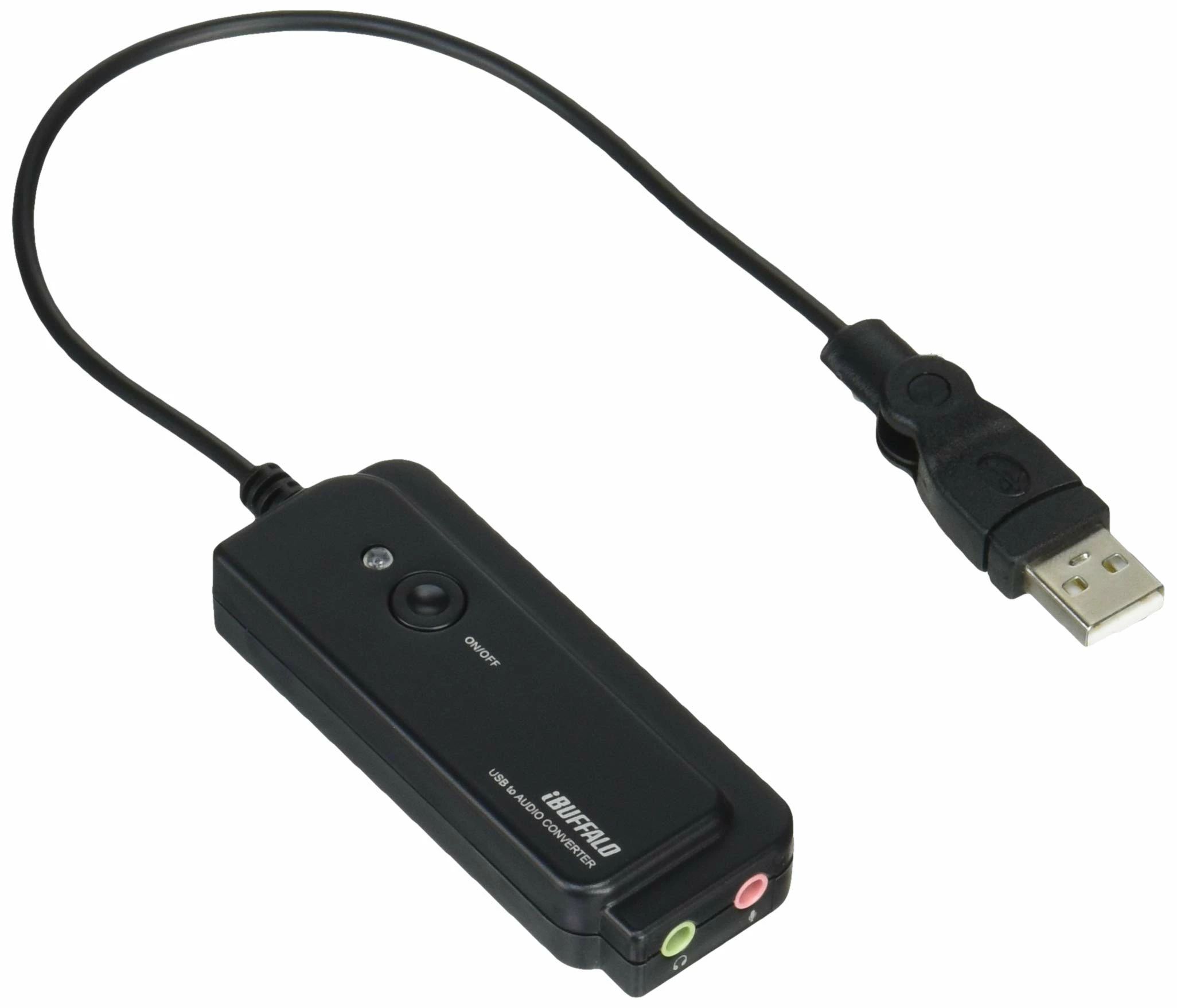 Rakuten - 【送料無料】BUFFALO USBオーディオ変換ケーブル(USB A to 3.5mmステレオミニプラグ) Mac PS3でステレオミニプラグ接続のヘッドセットが
