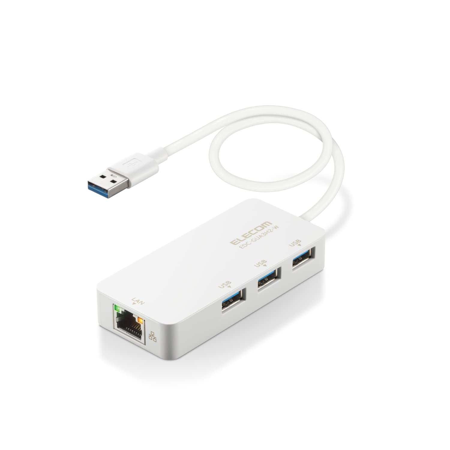 【送料無料】有線LANアダプター USB3.0 USB-A USB→RJ45 変換アダプター ギガビット USBハブ (USB-A×3ポート) Windows 11/10/