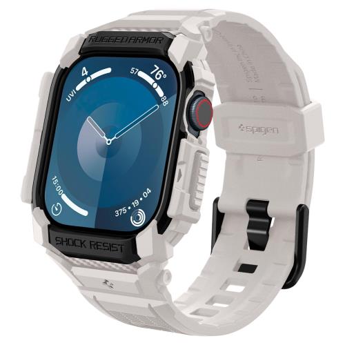 Rakuten - 【送料無料】Spigen Apple Watch 10 ケース 46mm ケースバンド一体型 耐衝撃 PC TPU 二重構造 スポーツバンド 落下 衝撃 吸収 耐久性 傷