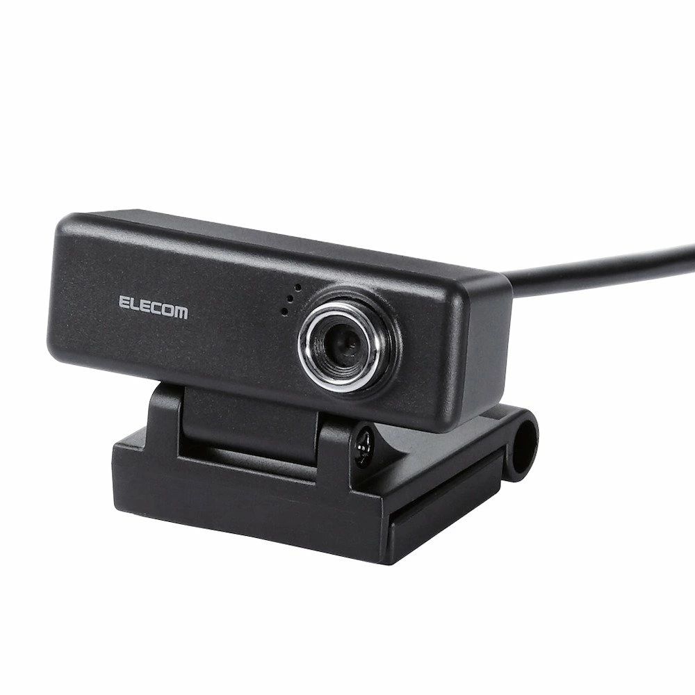 Rakuten - 【送料無料】エレコム WEBカメラ UCAM-C520FBBK 200万画素 HD 720p 30FPS マイク内蔵 高精細ガラスレンズ ケーブル長1.5m ブラック